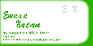 emese natan business card