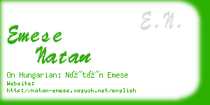 emese natan business card